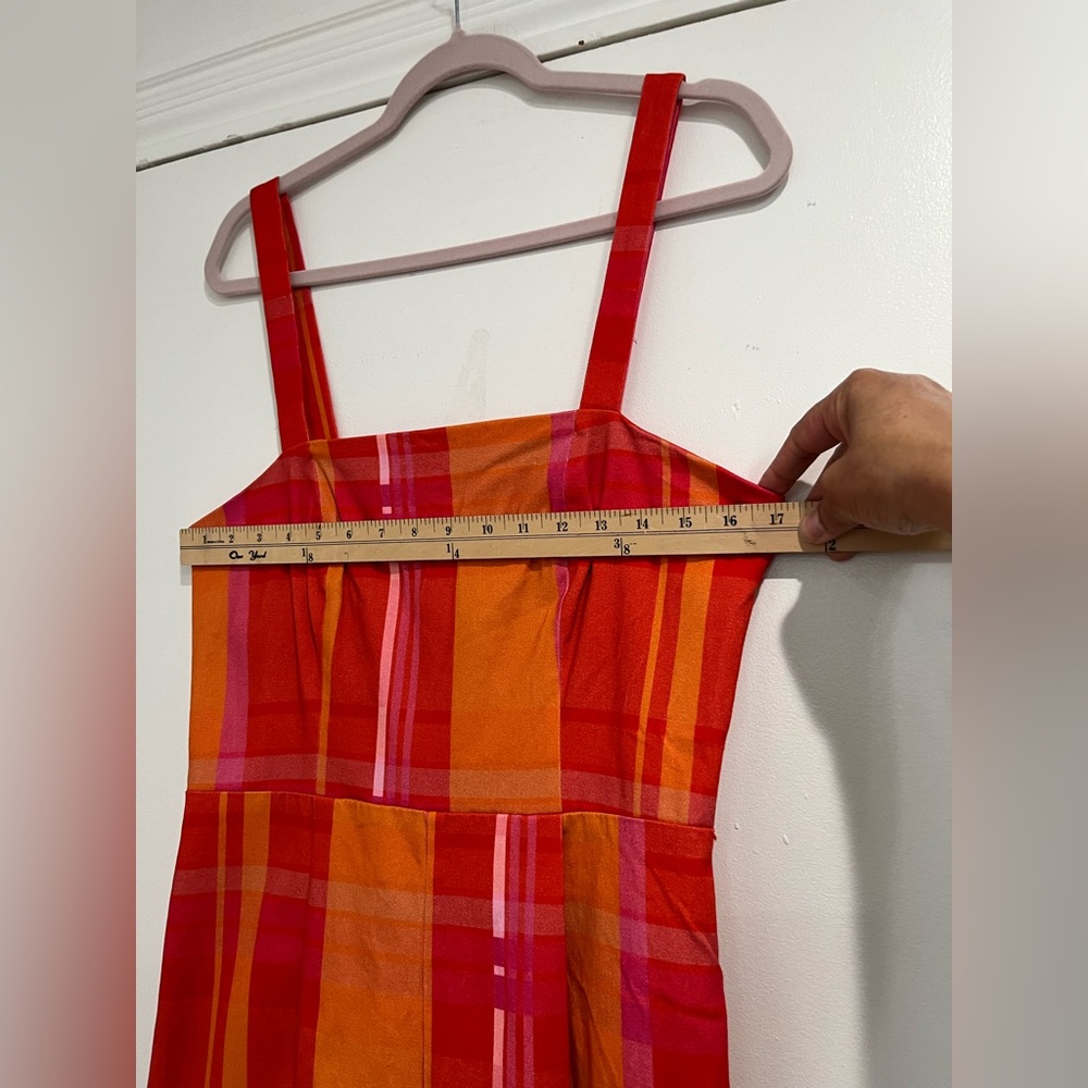 Corey Lynn Calter Orange Cotton‎ Blend Ayla Jumpsuit Sz. M - Picture 6 of 11